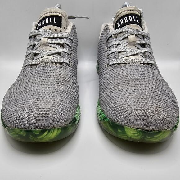 Nobull Floral Superfabric Trainer Grey Green Womens 7.5 Shoes Sneakers - Picture 2 of 7